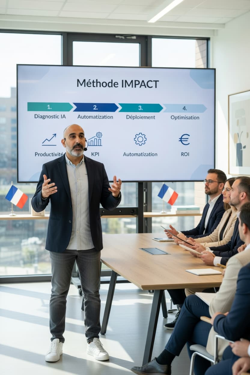 طارق نشنوشي يقدم منهجية IMPACT خلال جلسة تدريبية