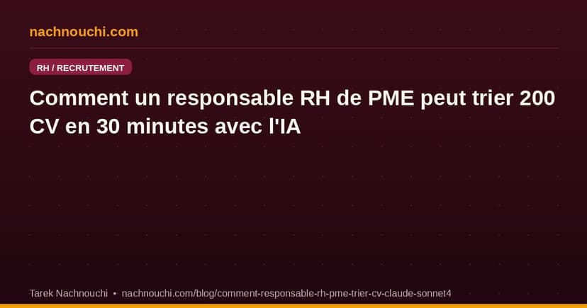 How an SMB HR Manager Can Screen 200 Resumes in 30 Minutes with Claude Sonnet 4.6 and Gmail
