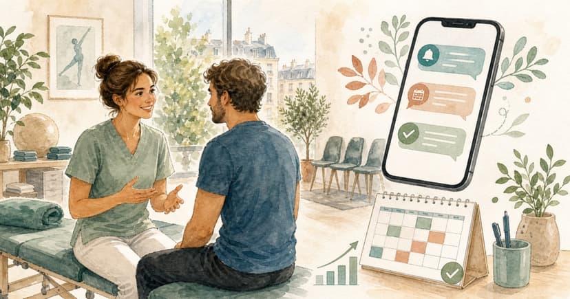 Comment un kinésithérapeute peut réduire ses no-shows de 35% avec des rappels SMS automatisés