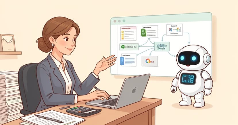 How an Accountant Can Cut Data Entry Time by 60% with n8n, Mistral AI and Google Sheets