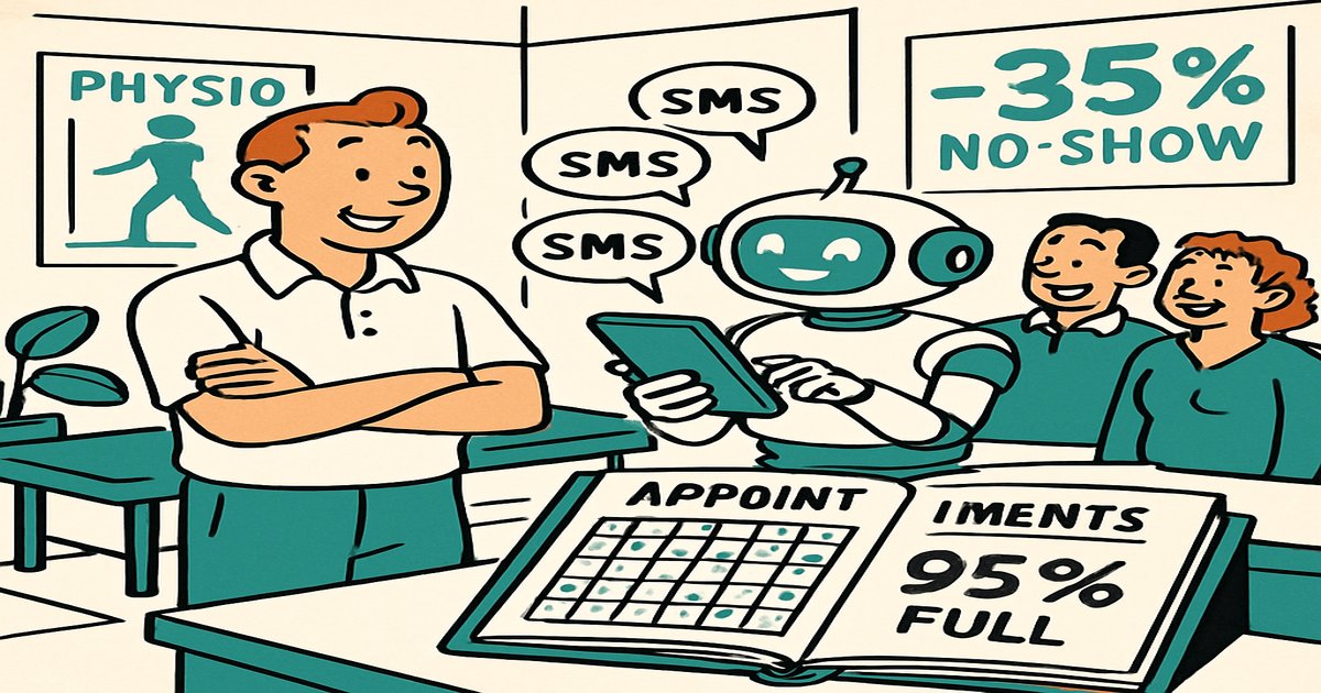 Kinésithérapeute : réduire les no-shows avec des SMS automatisés (guide complet 2025)