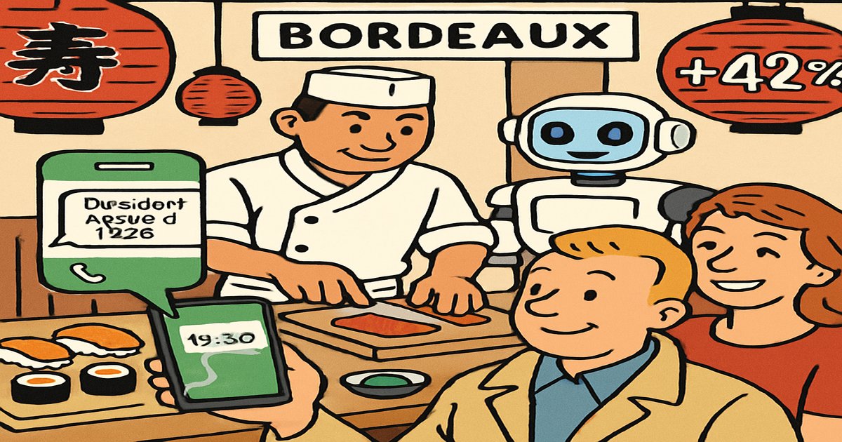 Comment un restaurant japonais à Bordeaux augmente ses réservations de 42% avec un chatbot